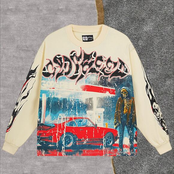 Men's Cream Long Sleeve Godspeed